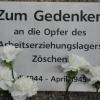 Gedenkplatte f&uuml;r die Opfer des AEL Z&ouml;schen - Friedhof Z&ouml;schen